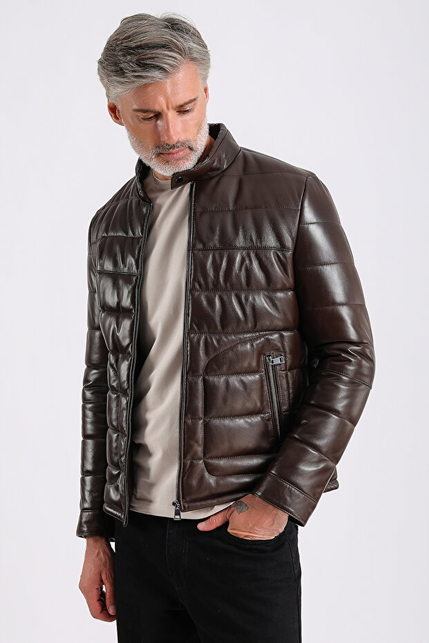 Maroquin Leather Gabriel Men's Inflatable Genuine Leather Coat