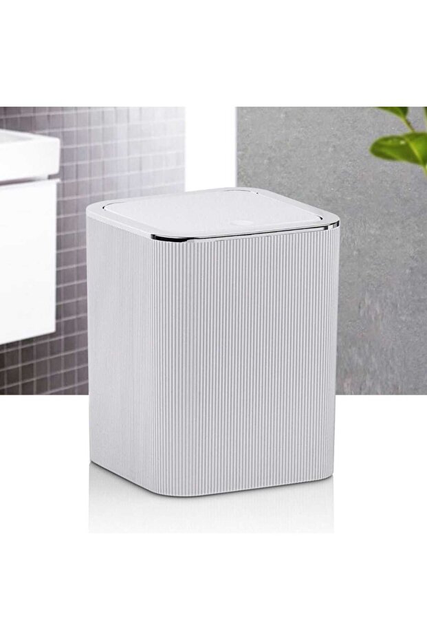 Trash can, made of plastic, rectangular shape, modern and elegant design, 5 L, 18 x 18... - 4