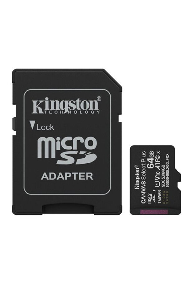 Canvas Select Plus 64GB memory card with adapter (SDCS3/64GB) - 1