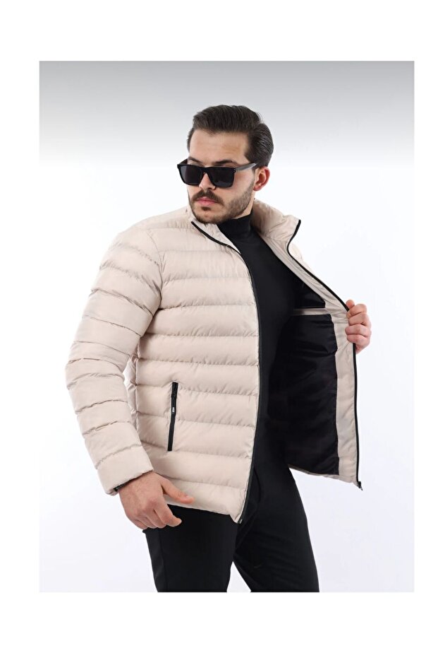 Men's Trendy Zippered Stylish Puffer Jacket