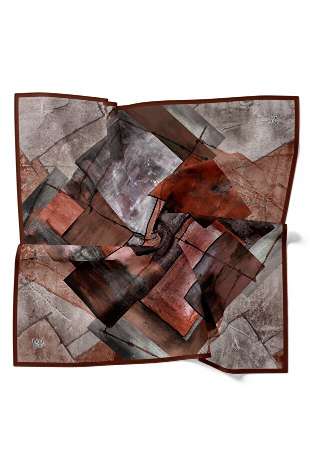 Classic Batik Tel Pattern Sparkling Crystal Scarf