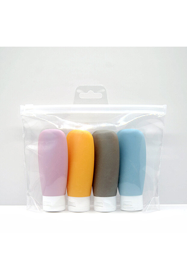 4PCS 60ml 3/4Pcs/Set 30/60/100ml Soft Lotion Refillable Bottle Portable Travel Shampoo Bottle Empty