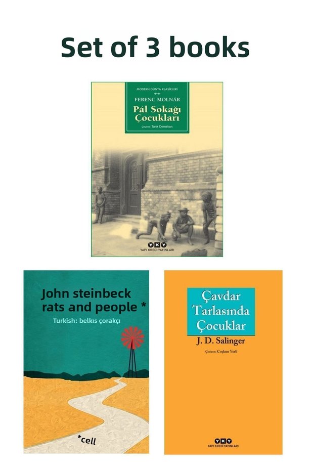 Pal Sokağı Çocukları Fareler Ve Insanlar Çavdar Tarlasında Çocuklar Set of 3
