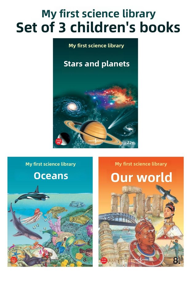 Stars and Planets + Oceans + Our World - Set of 3 Children's Books