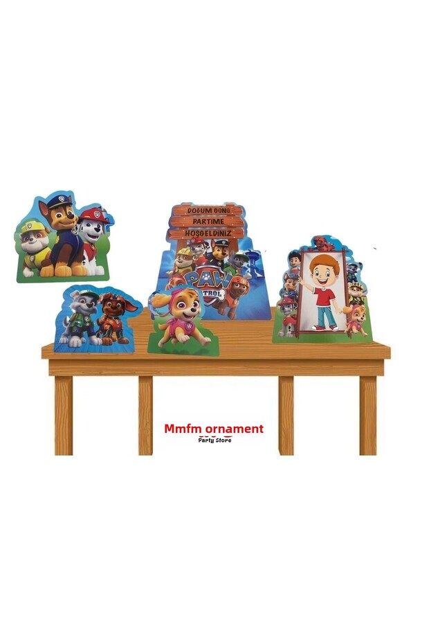 زخارف لوحة إطار الطاولة تحت عنوان Paw Patrol 5 قطع