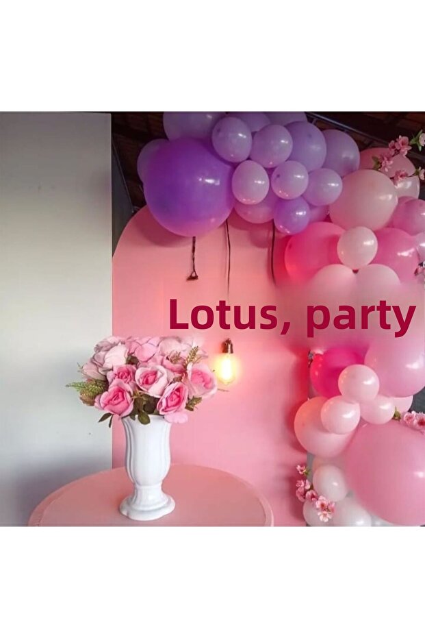 30 Pieces Balloon Set - ( Light Pink - Lilac - Dark Pink Balloon )