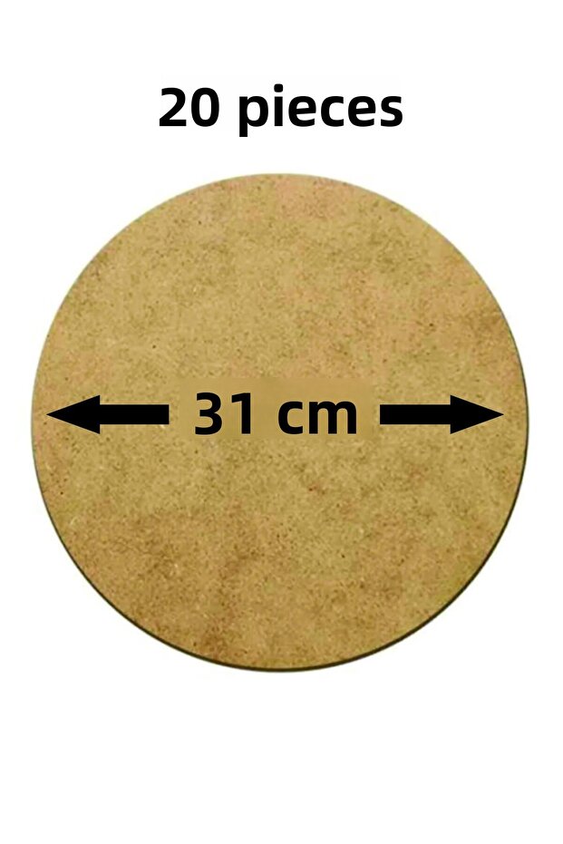 3 مم خام MDF 20 قطعة لوح شاحن - 31 سم دائري تحت الخدمة