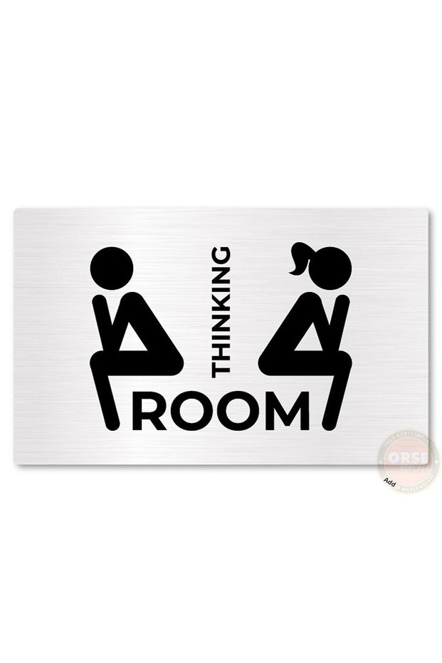 WC Door Lettering Metal