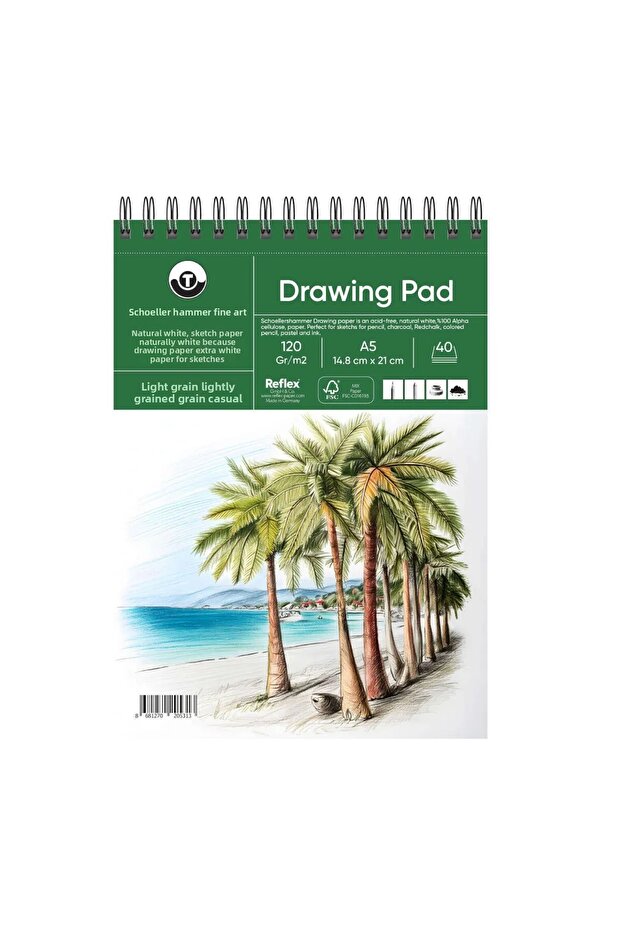 Schoellershammer Drawing Pad Drawing Notebook 120 Gr A5 40 Sheets
