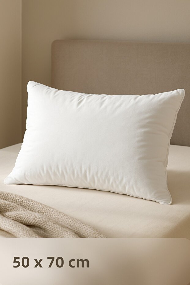50X70 cm Microfiber Silicone Fiber Pillow | Anti-Sweat & Soft | Antibacterial – 1000 Gr