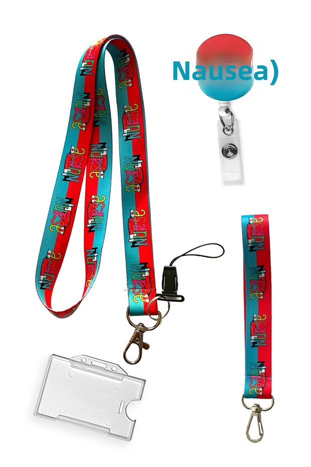 Nurse Limited Set of 4 Neck Rope Keychain Yoyo Collar Card Holder