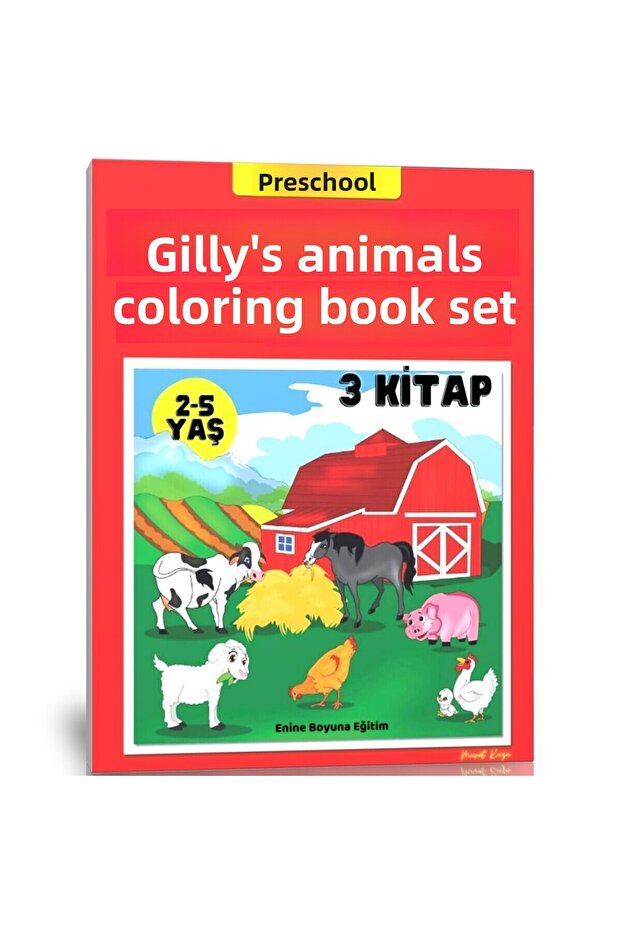 Farm Animals Coloring Book Set (Ages 2-5)