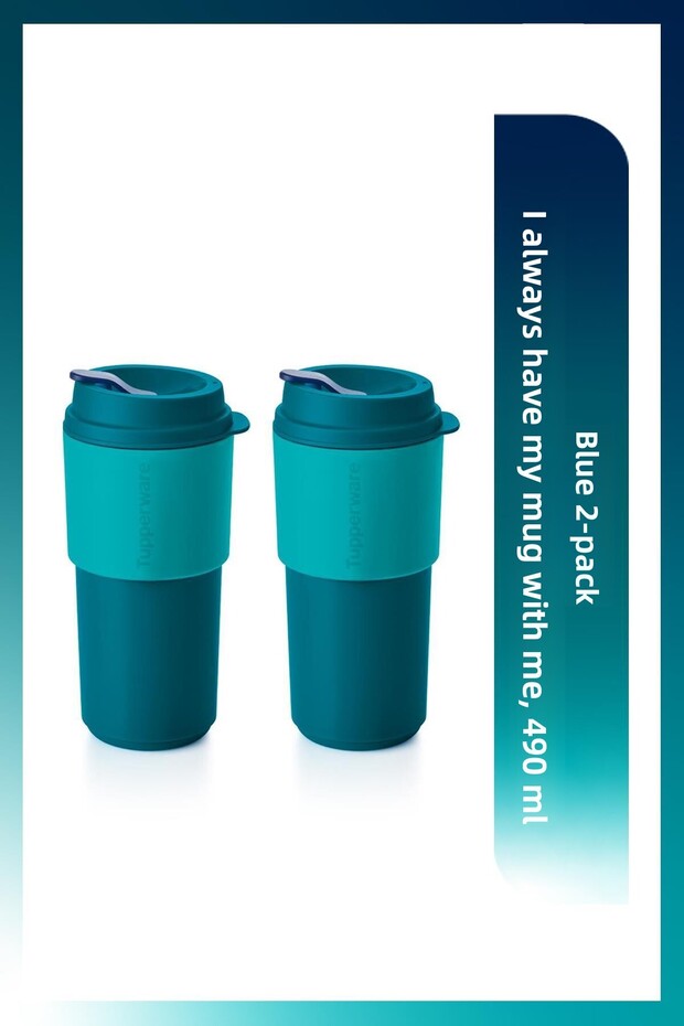 Blue 490 ml - 2-Piece All with Me Water Bottle and Flask - 1