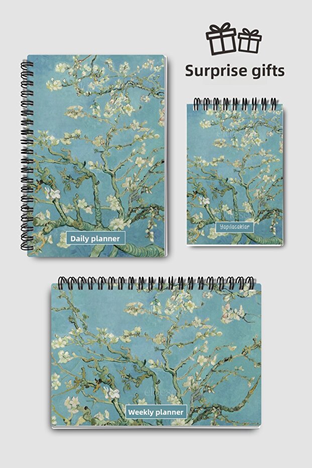 Van Gogh 3-Piece Planning Set, Daily Planner, Weekly Planner, To-Do List, Academic Agenda