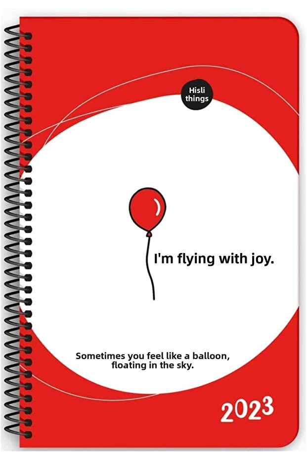 2023 13X19,5Cm Weekly Agenda - I Fly from Joy (Red) / 831253