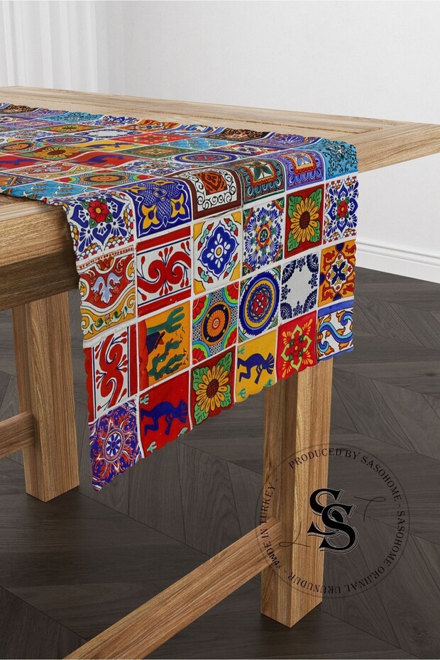 عداء رقمي مطبوع بنمط ماندالا مرقع - 1