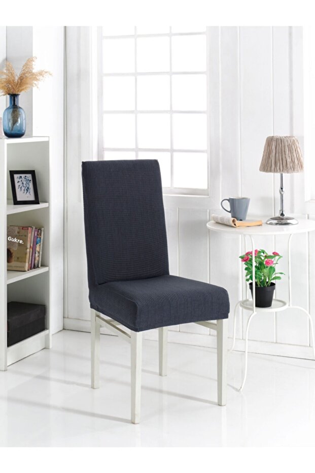 Chair Cover Anthracite Color Lycra Washable 1 Piece
