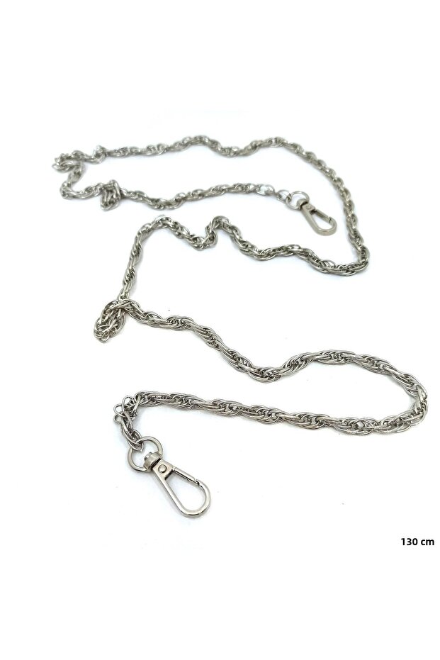 Silver Chain Bag Handle 130 cm with Hook