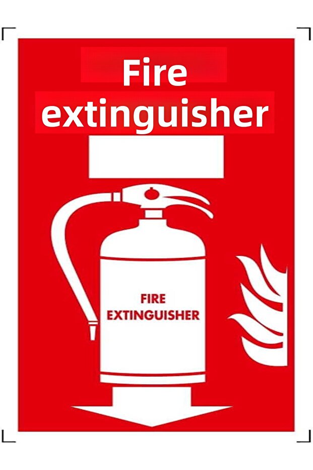 Fire Extinguisher Warning/Warning Sign 12X25 Deco (Photolumen)