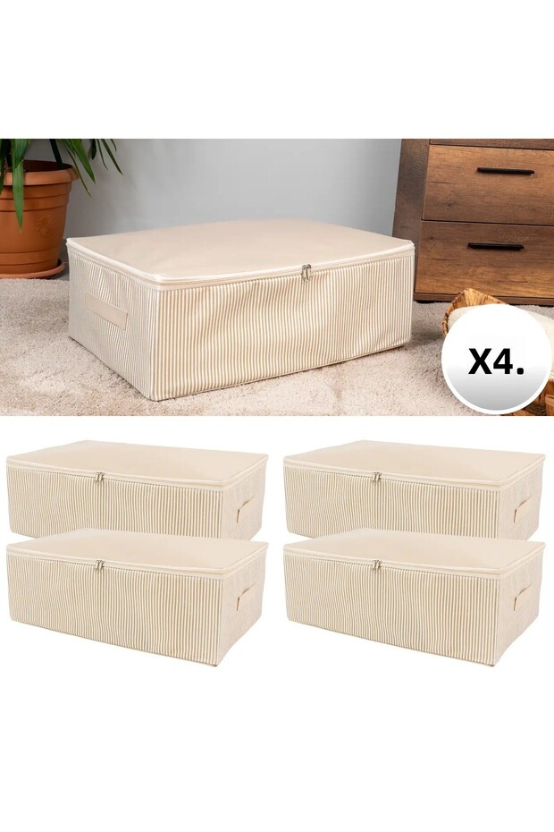 Under Base Suitcase Closet Organizer - 4 Pieces, Large Size, Storage and Organization Storage 60x40x20