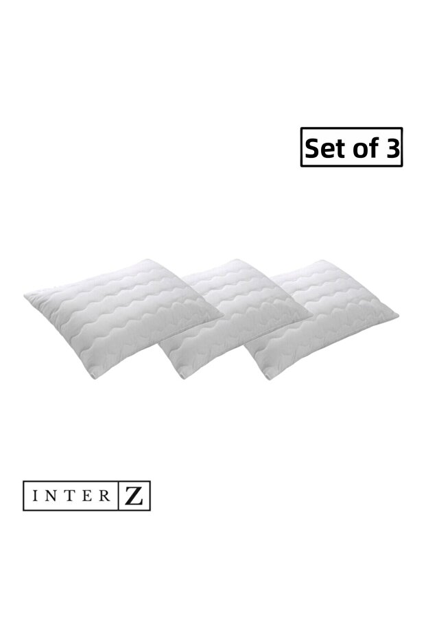 Set of 3 Pillow Protectors, Quilted Pillow Mattresses, 50 X 70 Cm