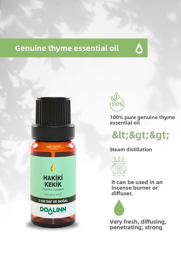 10 مل من Thymus vulgaris L. ct. linalol - زيت الزعتر العطري الأصلي