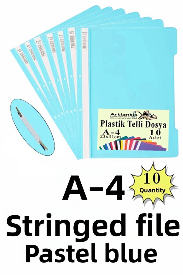 Wire File Plastic A4 10 pcs 1 Pack Compatible with Bag Files Economic Quality Transparent Cover Wire Dos