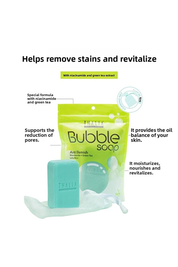 Fiber Soap with Niacinamide and Green Tea Extract that Helps Remove Blemishes and Revitalize 140gr