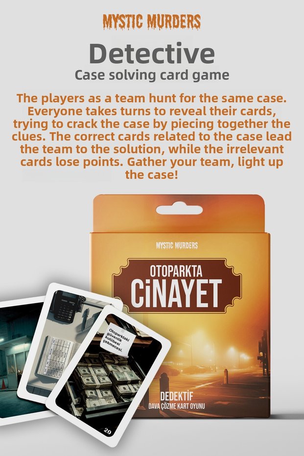 Mystic Murders Detective Card Game - Murder in the Parking Lot