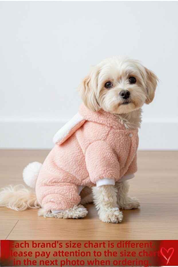 Cat Dog Plush Rabbit Eared Jumpsuit