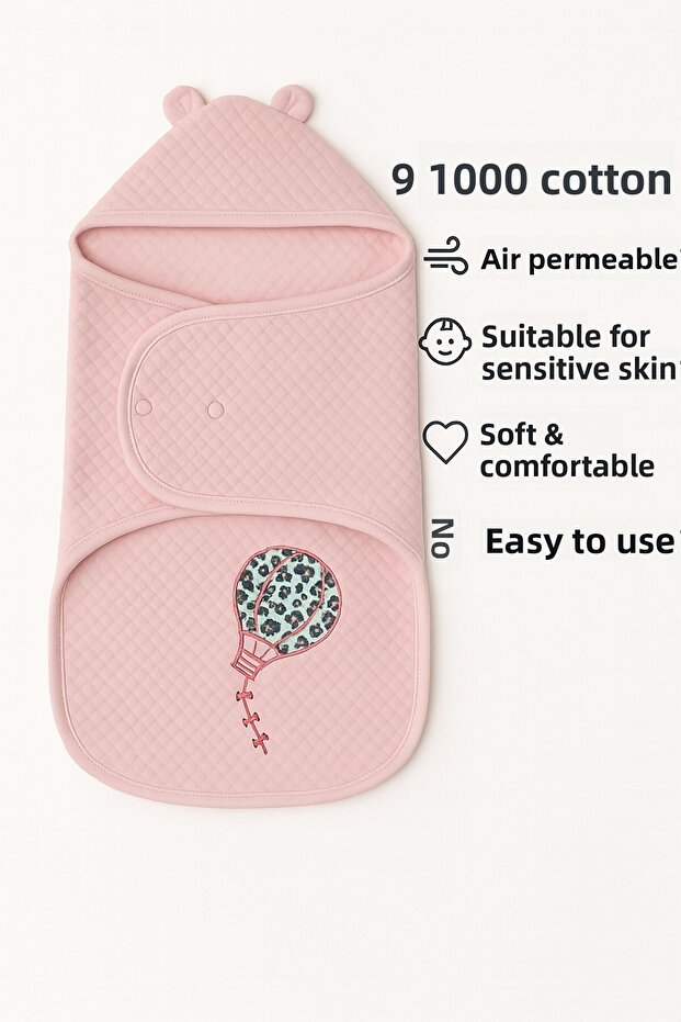 100% Cotton Zippered Baby Swaddle 0-3 Months