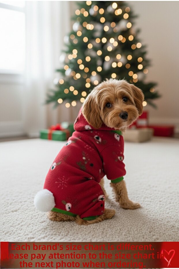 Cat Dog Christmas Thick Plush Jumpsuit (WITH STRAP)