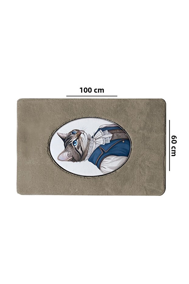 Modcat Stone Single Embroidered Bath Mat, Non-Slip Base 60X100Cm - 2