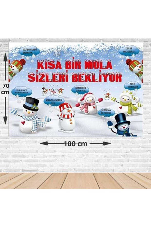 Snowman Themed Short Break Banner 70*100 cm