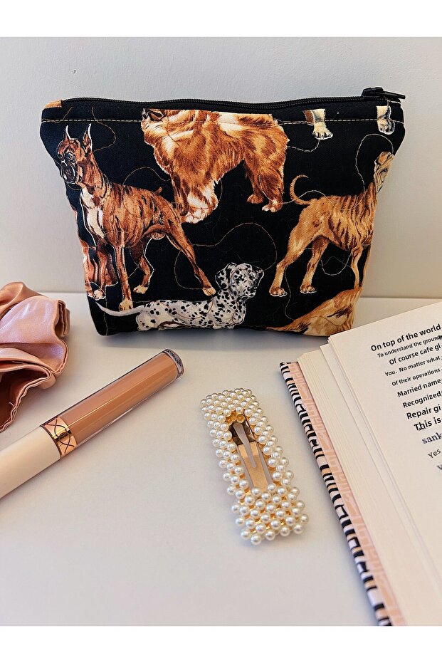 Dog Patterned Makeup Bag - 5