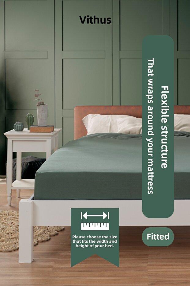 100% Cotton Combed Elastic Fitted Sheet, Single, Double, and King Size - 4