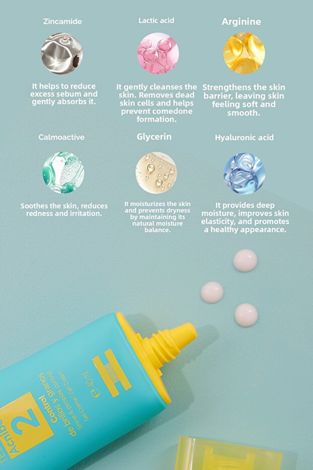 Acniben Anti-Pore Day Care Gel Cream for Oily and Acne-Prone Skin 40 ml - 3