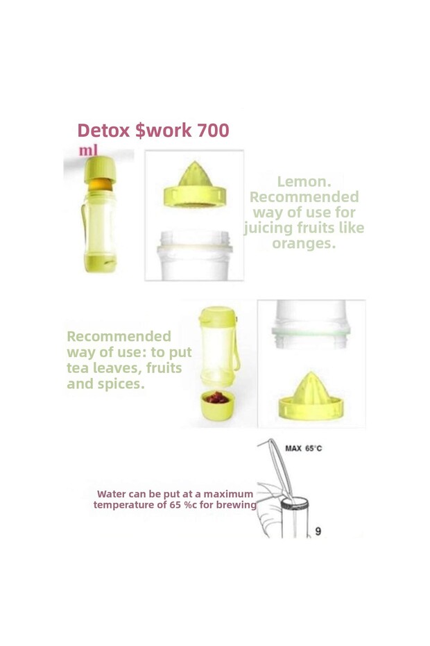 زجاجة ديتوكس 700 مل - 3