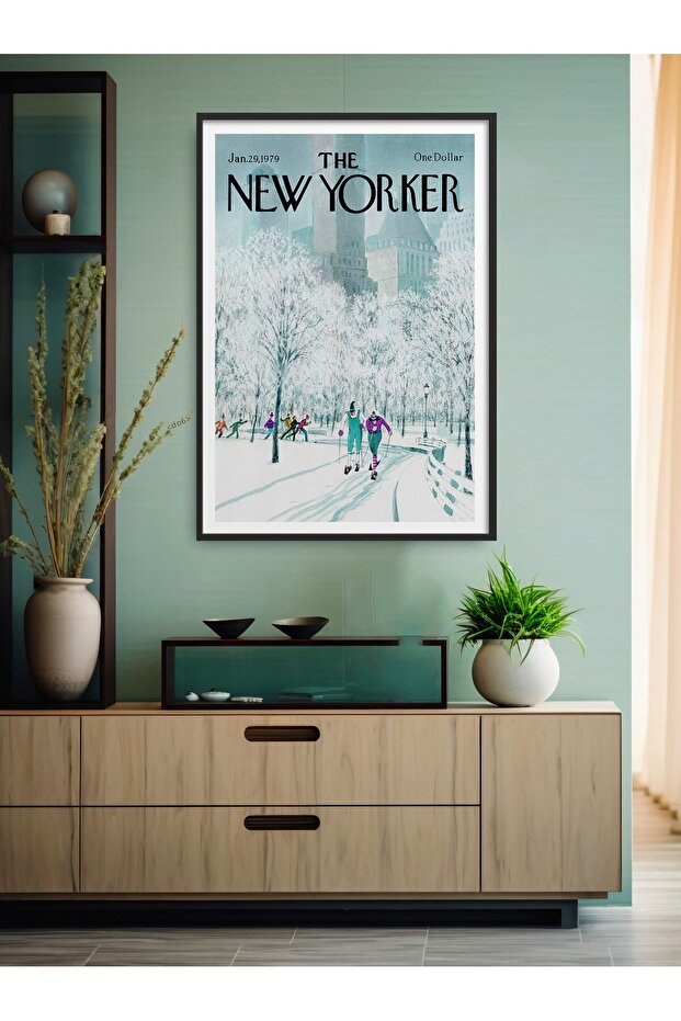 Single Framed New Yorker Serial Painting Modern Art Poster Painting Tk/508