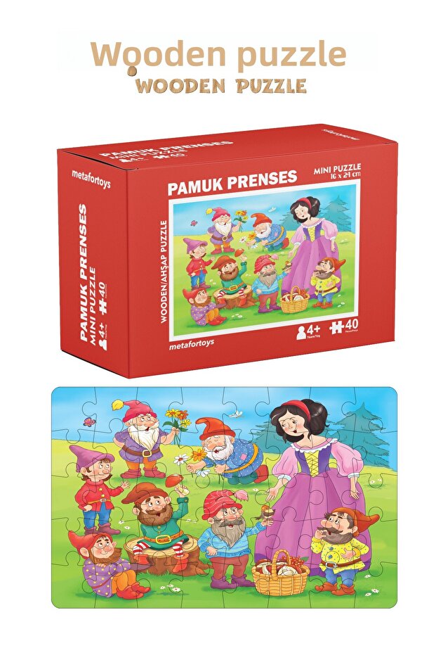 Wooden Snow White Mini Puzzle | 40 Pieces 4+ Years Old