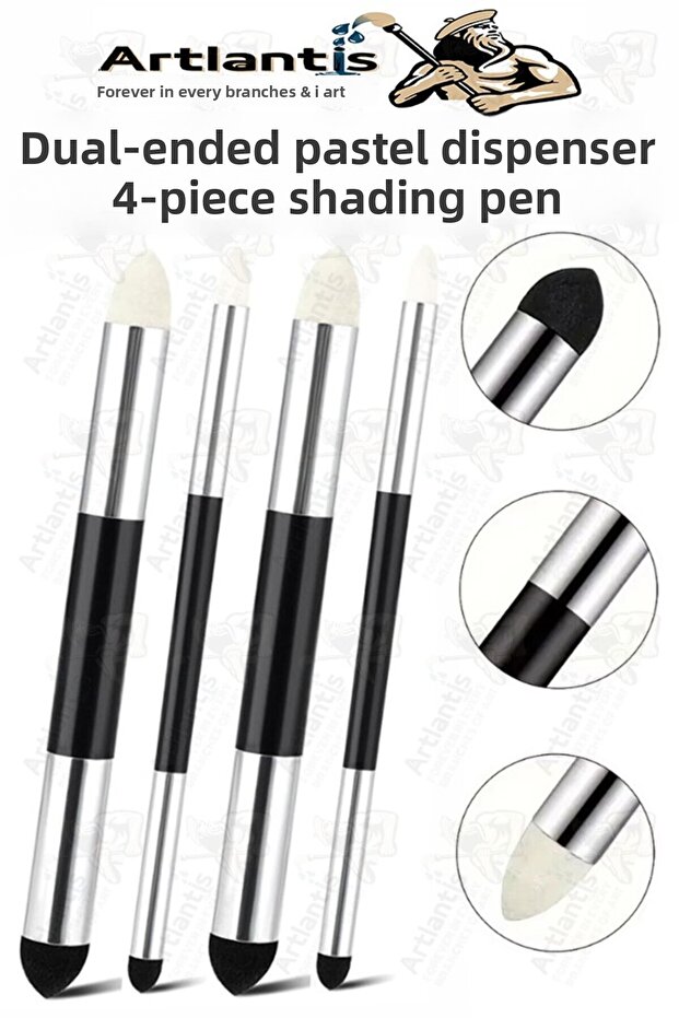 Pastel Dispenser Shading Pencil 4 Pieces 1 Pack Sponge Felt Sketching Charcoal Pencil Shading Pen Mountain