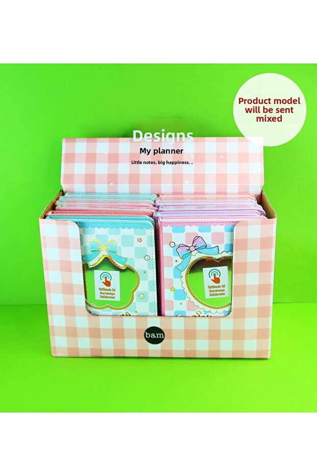 Notebook with Bow Mirror Cover - 3