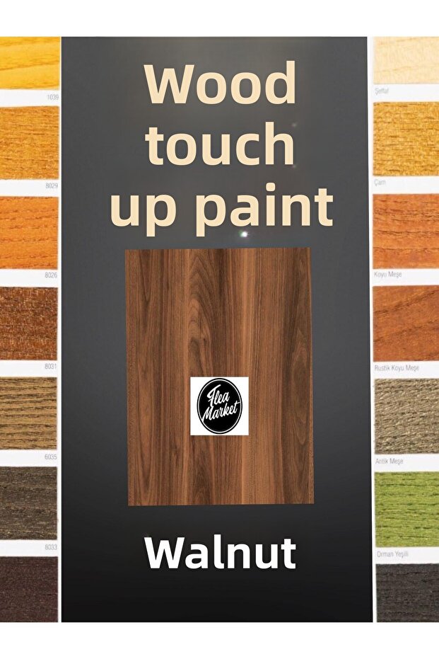 Wood Touch up Paint - Walnut - 25ml in a Glass Bottle with a Brush
