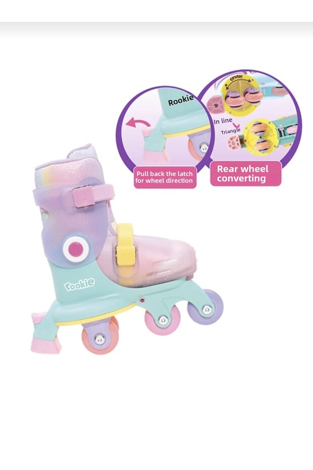 زلاجات دوارة 2 في 1 من روكي مع عجلات قابلة للتعديل - - 4