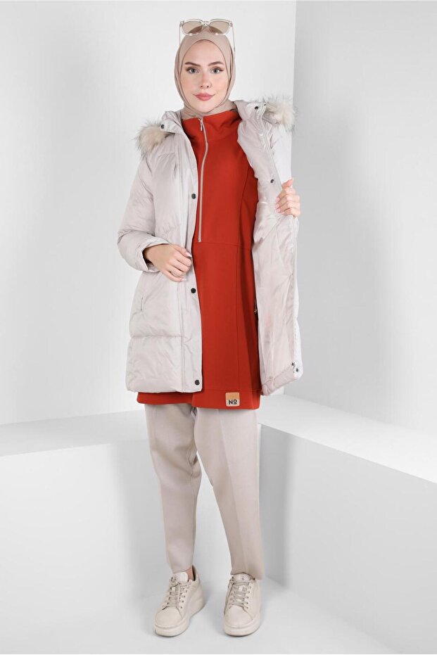 KAPÜŞONLU ŞİŞME KABAN 90424 - 3