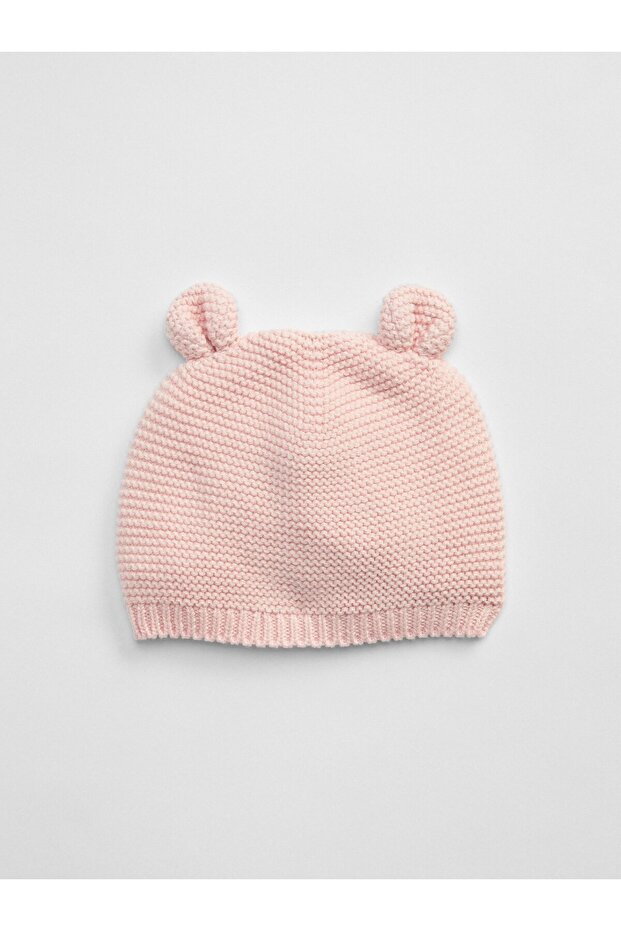 Bebek Açık Pembe Örgü Bere - 1