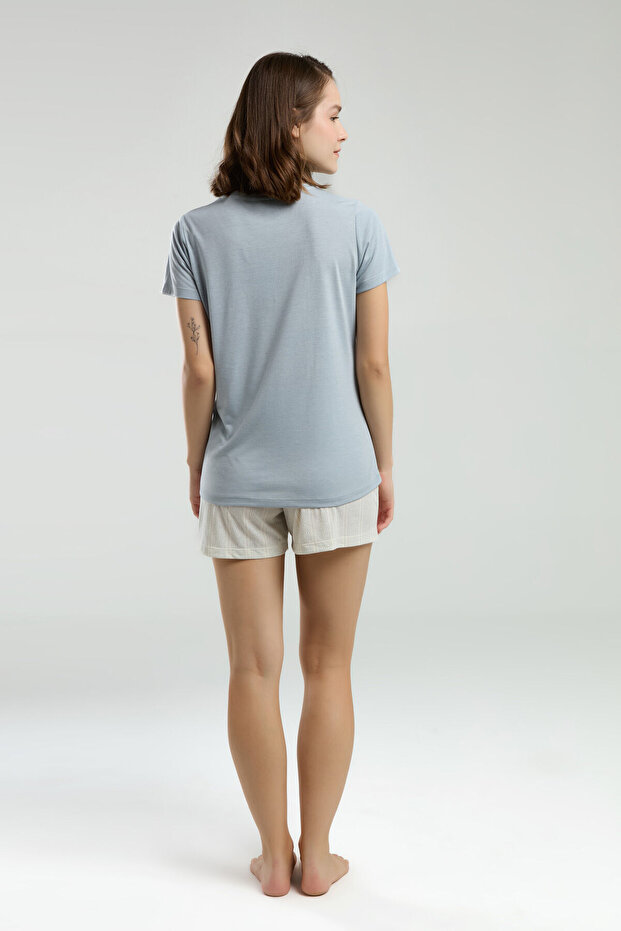 Kadın Yeşil Şort Takım - 4