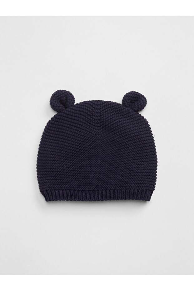 Bebek Lacivert Örgü Bere - 1