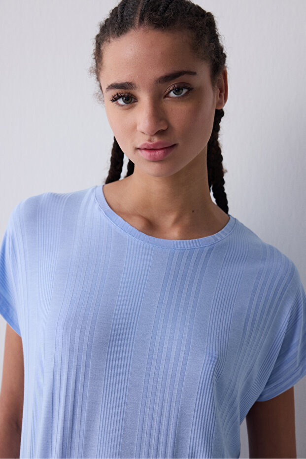 Chole Blue Şortlu Pijama Takımı - 2