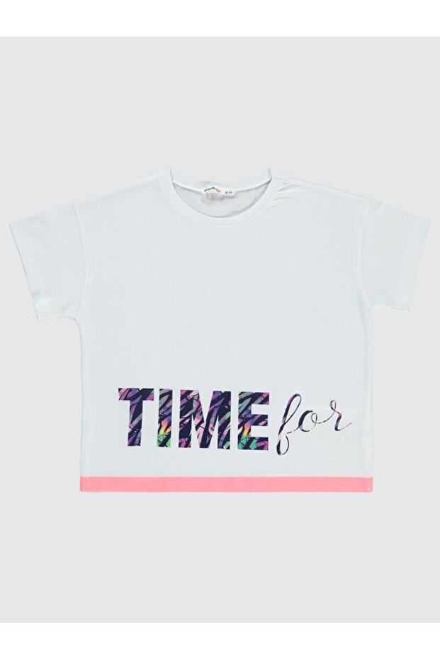 Time for Action 10-13 Years Old T-Shirt - White 12-13 Years Old